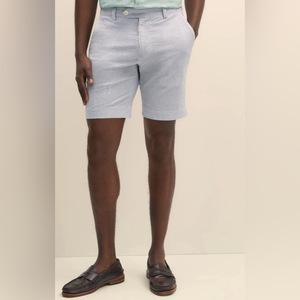 Brooks Brothers Men’s 100% Cotton Genuine Seersucker Shorts - Picture 1 of 5